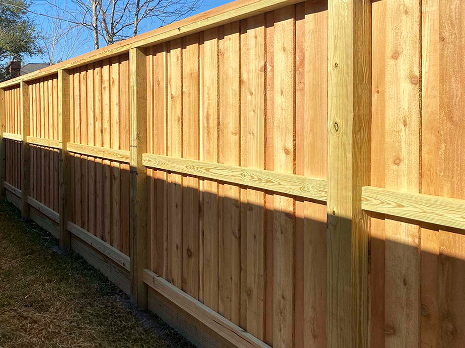 Needville TX Shadowbox style wood fence