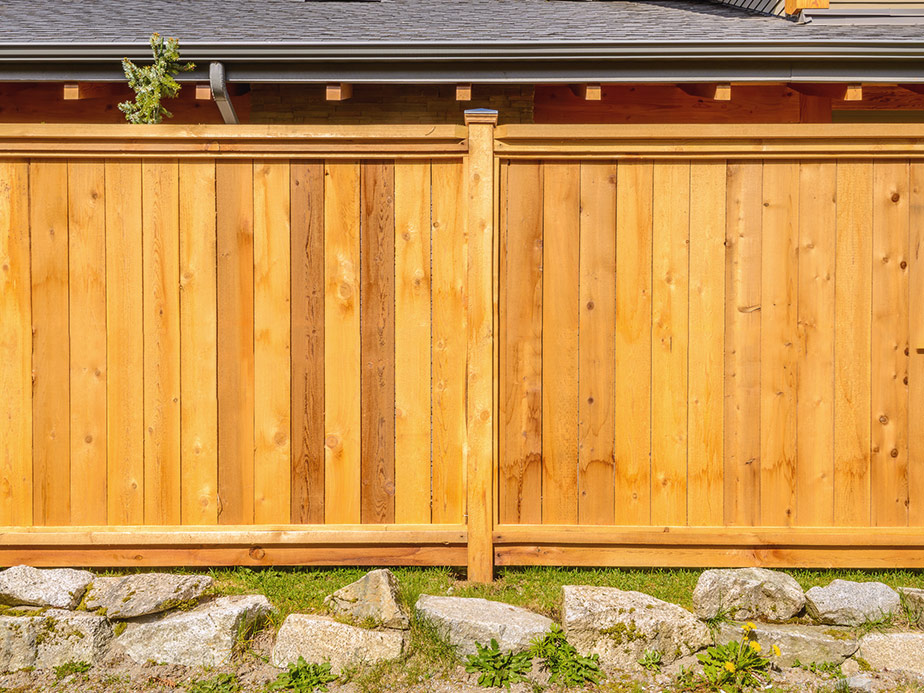 Richmond TX cap and trim style wood fence